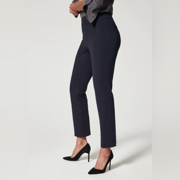 Spanx SPANXsupersmooth Perfect Fit Ponte Slim Straight Pull On Pant Navy Size XS - Picture 4 of 15